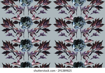Gothic Style Peon Seamless Pattern