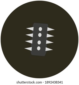 Gothic style spiked leather bracelet. illustration for web and mobile design.