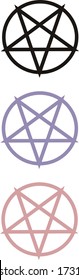 Gothic symbols vector set in diffedrent colors