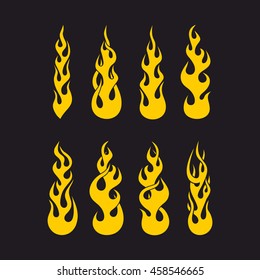 Gothic and tattoo marks. Christian symbols. The fire of the Holy Spirit.