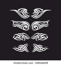 Gothic and tattoo marks. Christian symbols. The wings of the Holy Spirit.
