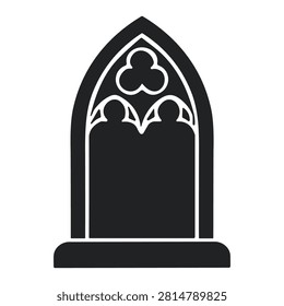 Gothic tombstone icon, simple style