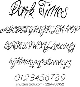 Gothic vector font. Vector alphabet 