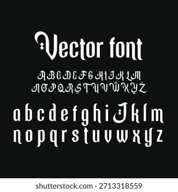 Gothic Vektor Schriftart Fantasie, mittelalterliche Magie Stil