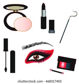 Gothic vector make up details - icons  for web  design