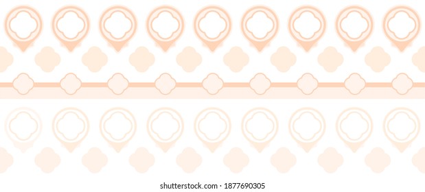 Gothic Venice pattern Cream color and White background vector overlap layer on Bright color space for background design