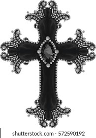 Gothic Vintage Cross - Vector