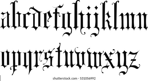 Gothic Vintage  font - Vector