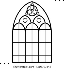 Gothic Window Icon Outline Style Stock Vector (Royalty Free) 1503797345 ...