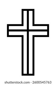 Gothic-Inspired Cross with vector illustration