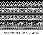 Gothic-inspired geometric tracery interwoven with delicate floral filigree for dramatic wallpapers, luxurious gift wraps, and ornate textiles.