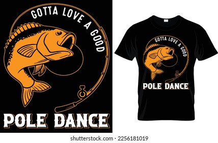 Gotta love a good pole dance t-shirt design template
