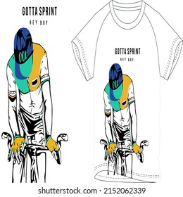 GOTTA SPRINT HEY BOY COOL t-shirt design