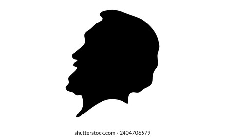 Gottfried Kinkel, schwarze einzelne Silhouette