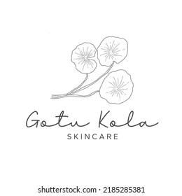 Gotu Kola ( Centella Asiatica ) Aesthetic and Natural Skincare Logo