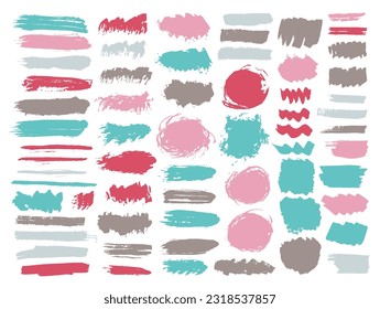 Gouache dye daub mega pack. Isolated inkblot streak creative shapes. Drop paintbrush textured banner imprint bundle. Daub paint splashes drawing.