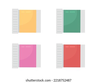 Gouache paints semi flat color vector objects set. Editable elements. Full sized items on white. Drawing simple cartoon style illustrations pack for web graphic design and animation