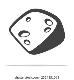 Vector transparente del icono del queso de Gouda aislado