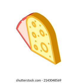 gouda cheese isometric icon vector. gouda cheese sign. isolated symbol illustration