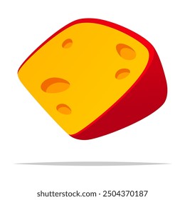 Gouda-Käse, Vektorgrafik, einzelne Abbildung