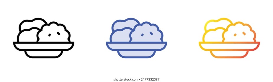 goulash icon. Linear, Blue Fill and Gradient Style Design Isolated On White Background