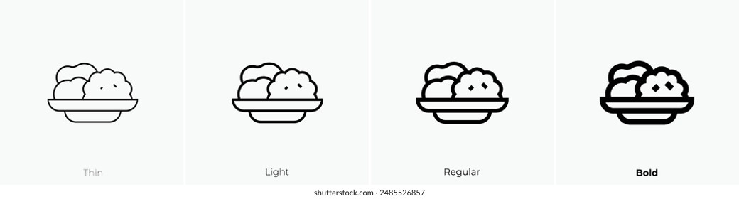 goulash icon. Thin, Light Regular And Bold style design isolated on white background