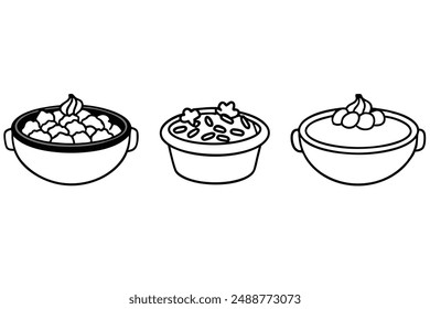 Goulash Line Art Creative Illustration Hungarian Dish Design