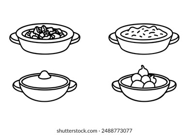 Goulash Line Art Elegant Hungarian Dish Hand Drawn Design