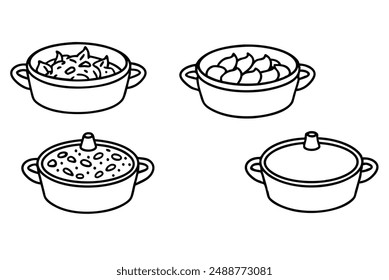 Goulash Line Art Hand Drawing Traditional Dish Artwork Design