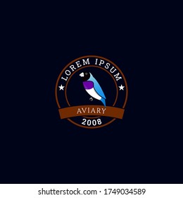 Gouldian Finch Blue Mutation Logo Design