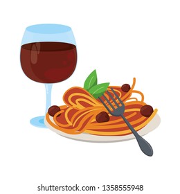 Goumet food with wine cup