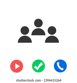 Goup people icon. Vector web design