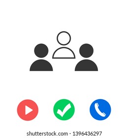 Goup people icon. Vector web design