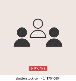 Goup people icon. Vector web design