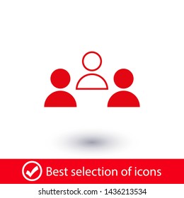 Goup people icon. Vector web design