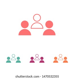 Goup people icon. Vector web design