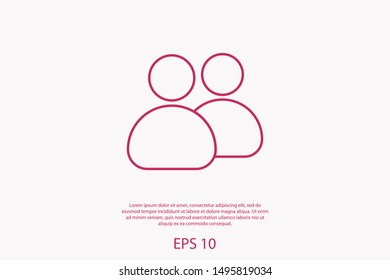 Goup people icon. Vector web design