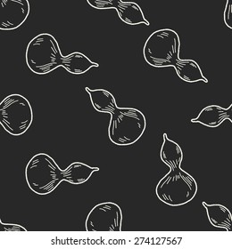 Gourd doodle seamless pattern background