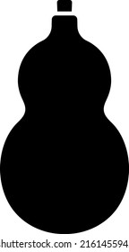 Eine ausgefallene, einzelne Vektorsilhouette.