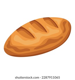 Gourmet baked bread tasty icon isolated