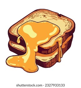 A gourmet of bread and sweet dessert icon isolated
