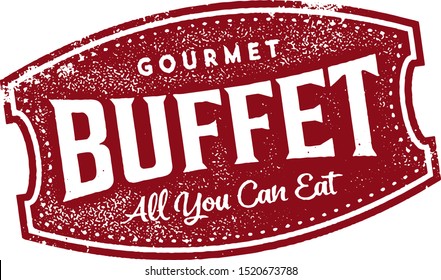 Gourmet Buffet Sign - All You Can Eat