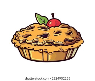 gourmet cake with fresh berries icon isolated