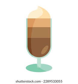 Gourmet cappuccino with cream over white