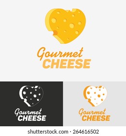 Gourmet cheese logo. Abstract vector logo template for your business