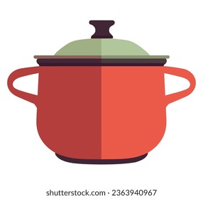 Gourmet chef cauldron over white