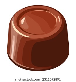 Gourmet chocolate dessert icon isolated