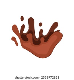 gourmet chocolate splash cartoon. rich creamy, decadent confection, melt drizzle gourmet chocolate splash sign. isolated symbol vector illustration