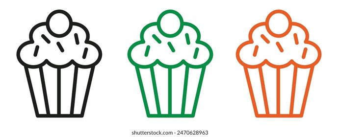 Gourmet Cupcake Icon for Baking, Sweet Treats, and Dessert Designs