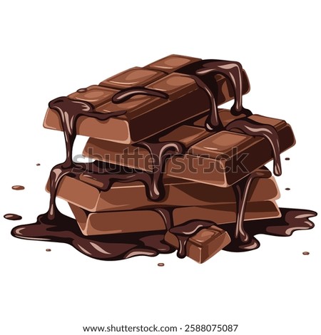 Gourmet Dark Chocolate Stack Indulgent Treat Icon